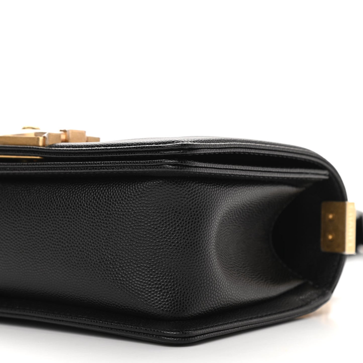 Caviar Quilted Small Boy Flap Black