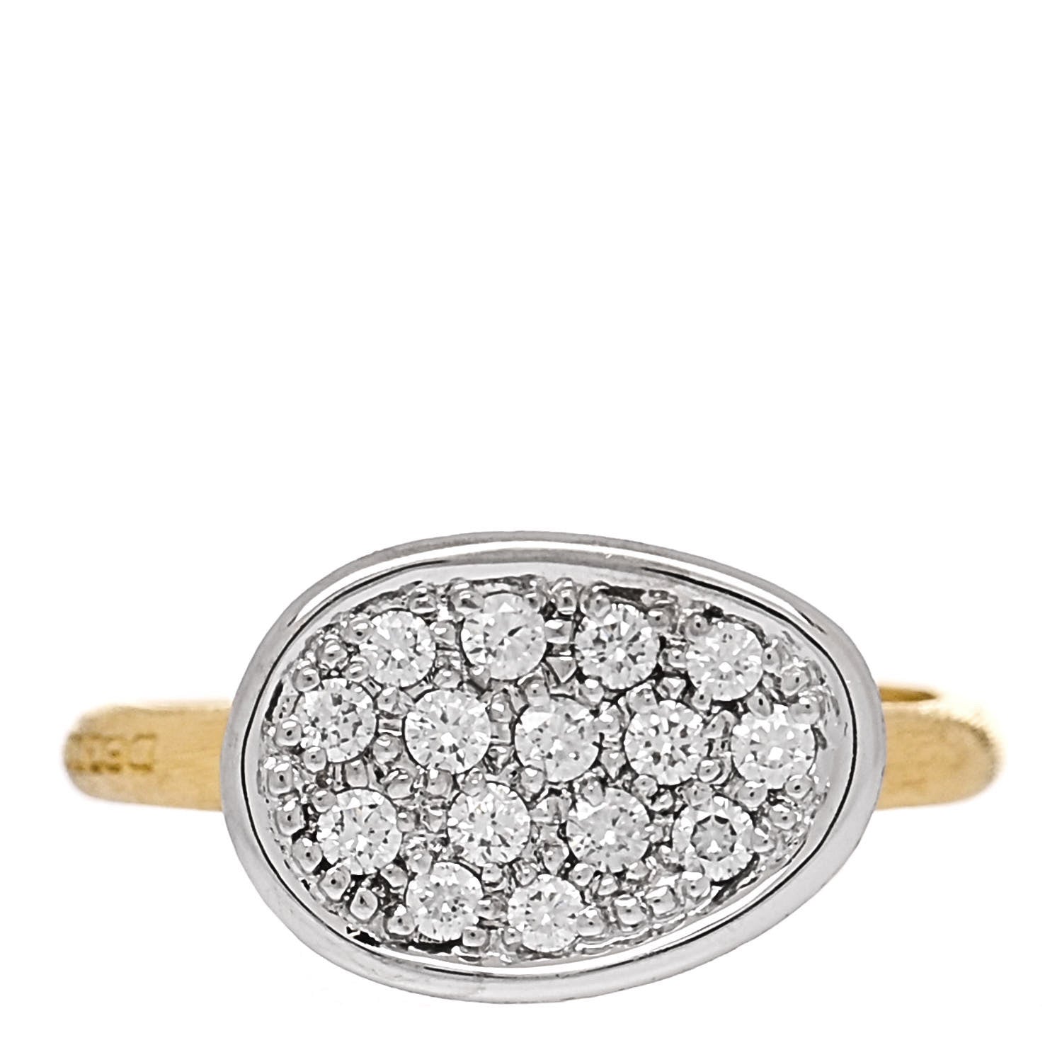 Marco Bicego 18K Yellow White Gold Diamond Lunaria East West Ring 54 7 1 of 6