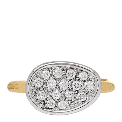 Marco Bicego 18K Yellow White Gold Diamond Lunaria East West Ring 54 7 1 of 6