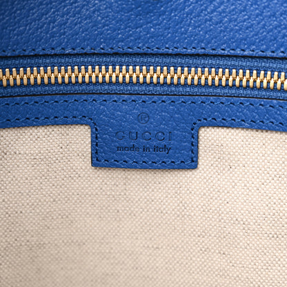 Gucci GG Supreme Monogram Mix Textured Dollar Calfskin Rhombus Inlay Large Tote Bag Beige Ebony Harvest Joy Blue 7 of 10