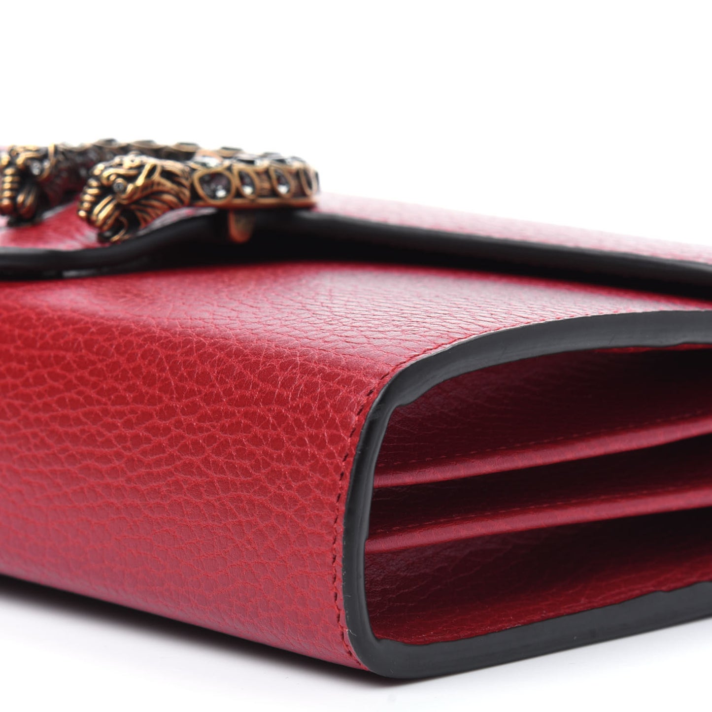 Calfskin Mini Dionysus Chain Wallet Hibiscus Red
