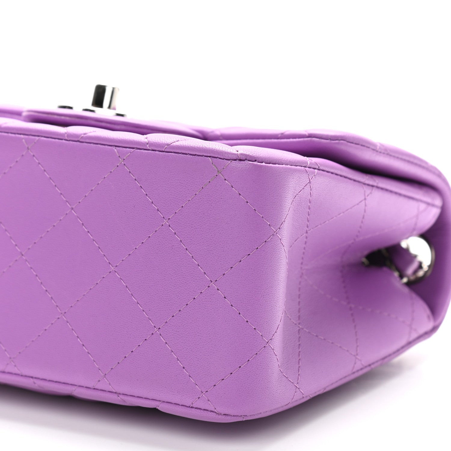 Chanel Lambskin Quilted Mini Square Flap Purple 9 of 9