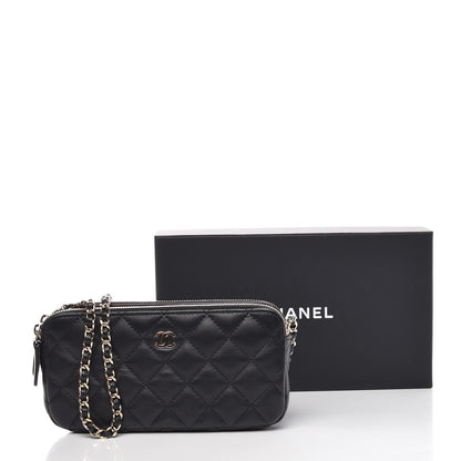 Chanel Lambskin Quilted Small Clutch With Chain Black 9 of 9