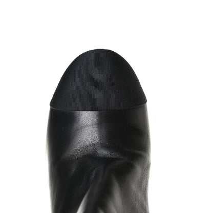Chanel Lambskin Grossgrain Pearl Cap Toe Boots 35 Black 13 of 14