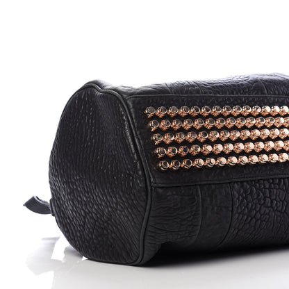 Alexander Wang Pebbled Lambskin Rocco Black Rose Gold Hardware 6 of 9
