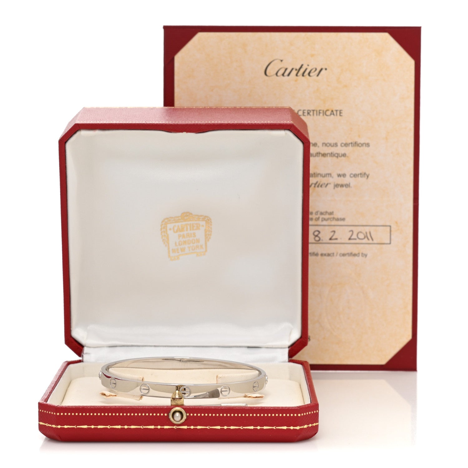 Cartier 18K White Gold LOVE Bracelet 20 6 of 6