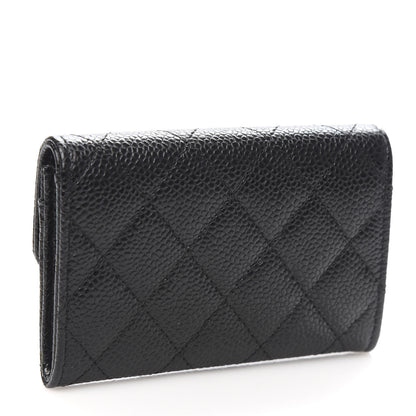 Chanel Caviar Quilted Flap Card Holder Black 3 of 9