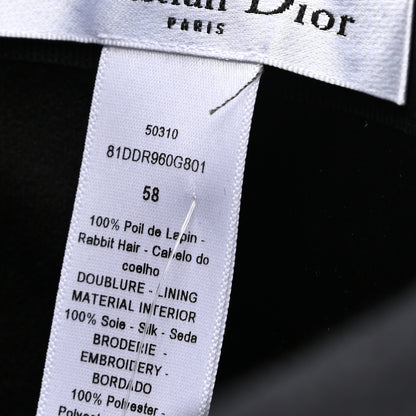 Christian Dior Felt Dior Hat 58 Black 9 of 9