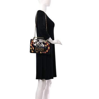 Christian Dior Canvas Embroidered Tarot J'Adior Chain Flap Bag Black Multicolor 2 of 9