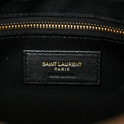 Saint Laurent Calfskin Y Quilted Monogram Medium Loulou Chain Satchel Dark Beige 6 of 11
