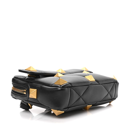 Valentino Garavani Nappa Roman Stud Crossbody Black 4 of 8