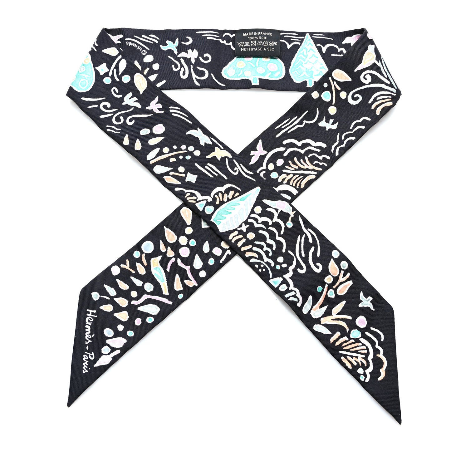 Silk Isola Di Primavera Twilly Black Vert Rose