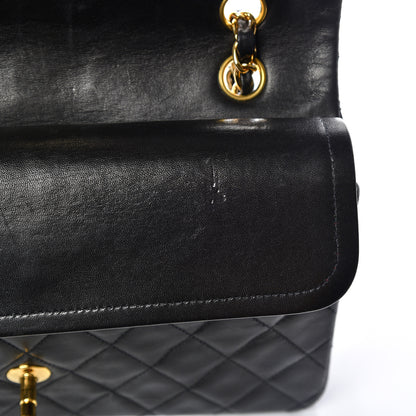 Chanel Lambskin Quilted Medium Double Flap Black 14 of 17