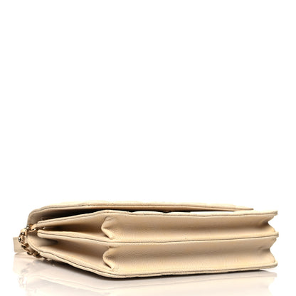 Chanel Caviar Quilted Square Wallet On Chain WOC White 4 of 13