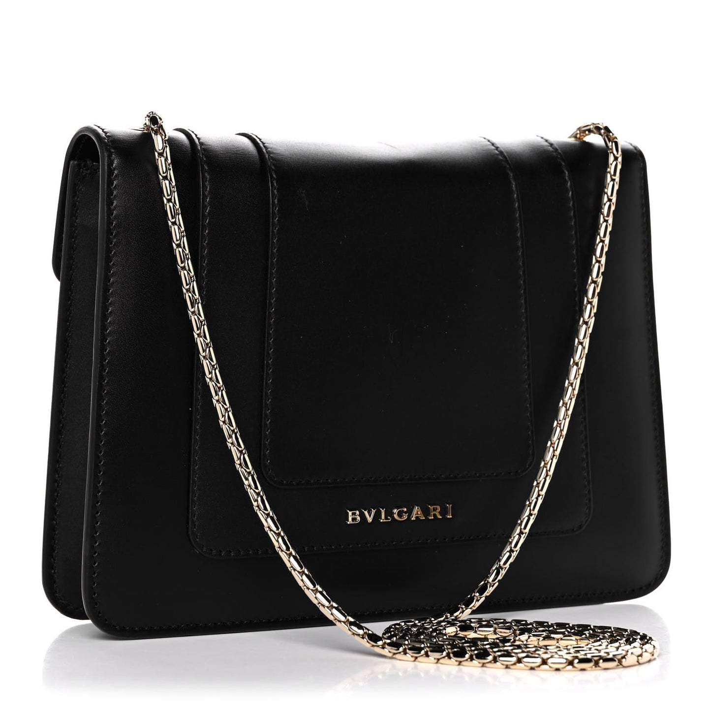 Calfskin Serpenti Forever Crossbody Bag Black
