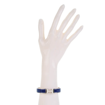 Hermes Narrow Enamel Clic Clac H Bracelet GM Indigo White 2 of 5