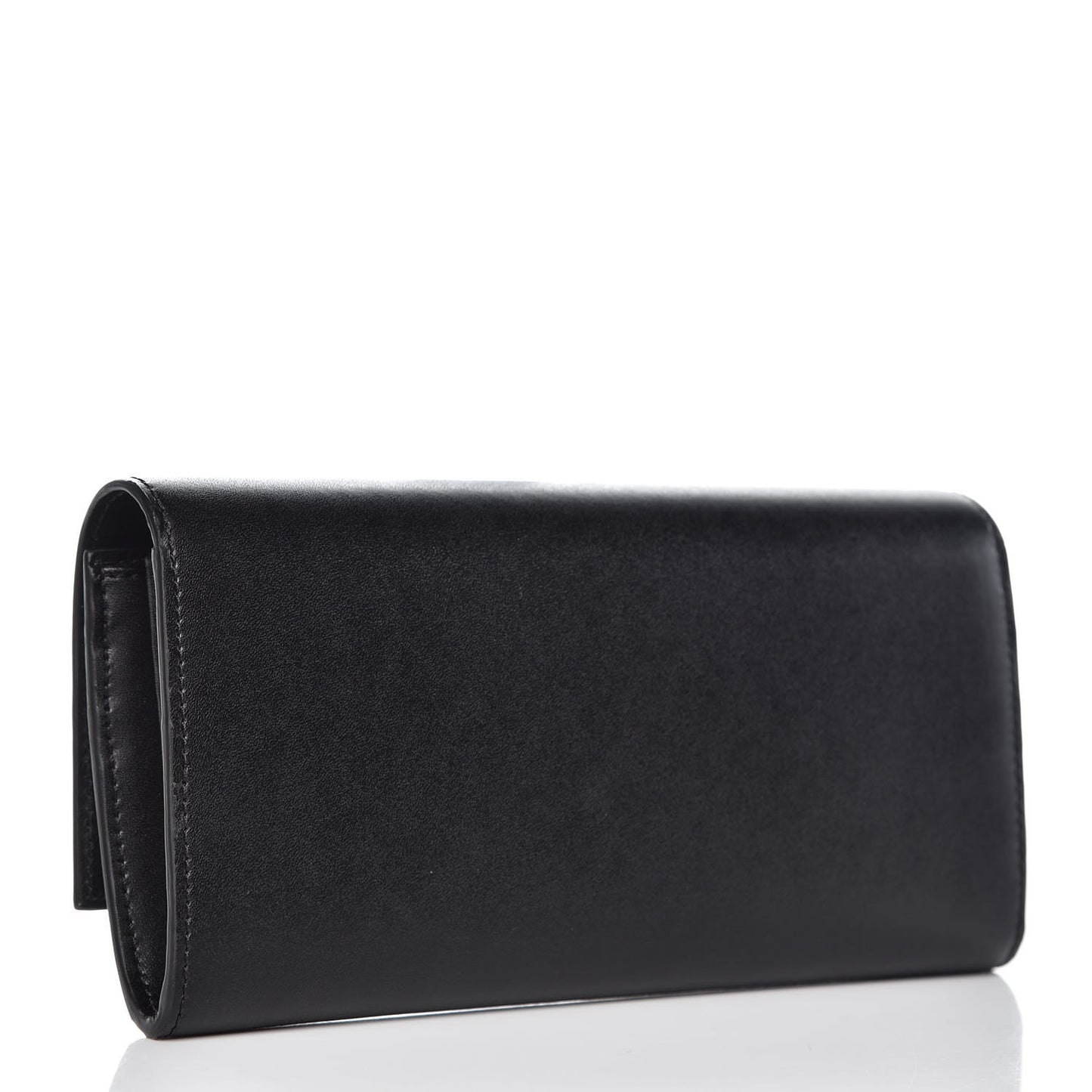 Calfskin Star Pandora Continental Wallet Black Silver