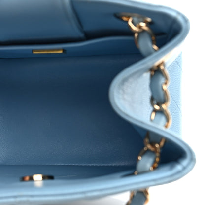 Chanel Caviar Quilted Mini Bucket Bag Blue 5 of 10