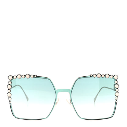 Fendi Metal Dots Square Sunglasses FF 0259/S Green Palladium 2 of 8