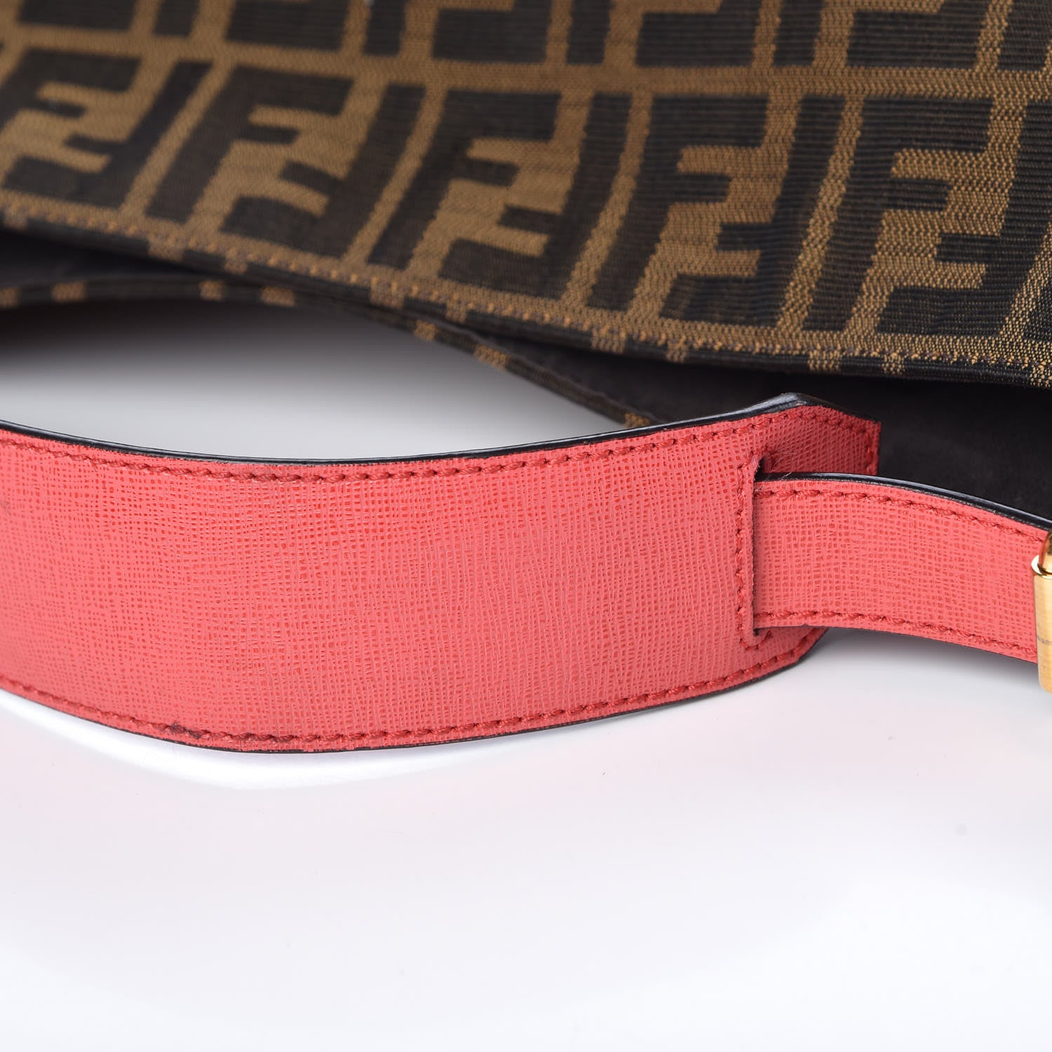 Fendi Zucca Vitello Elite Small Hobo Tobacco Ecstasy 13 of 15