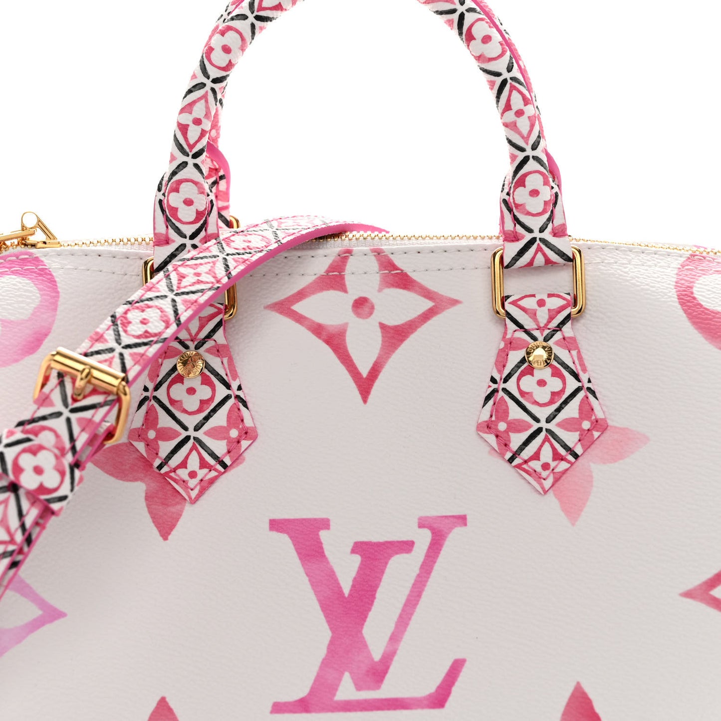 Monogram Giant By The Pool 2.0 Speedy Bandouliere 25 Rose