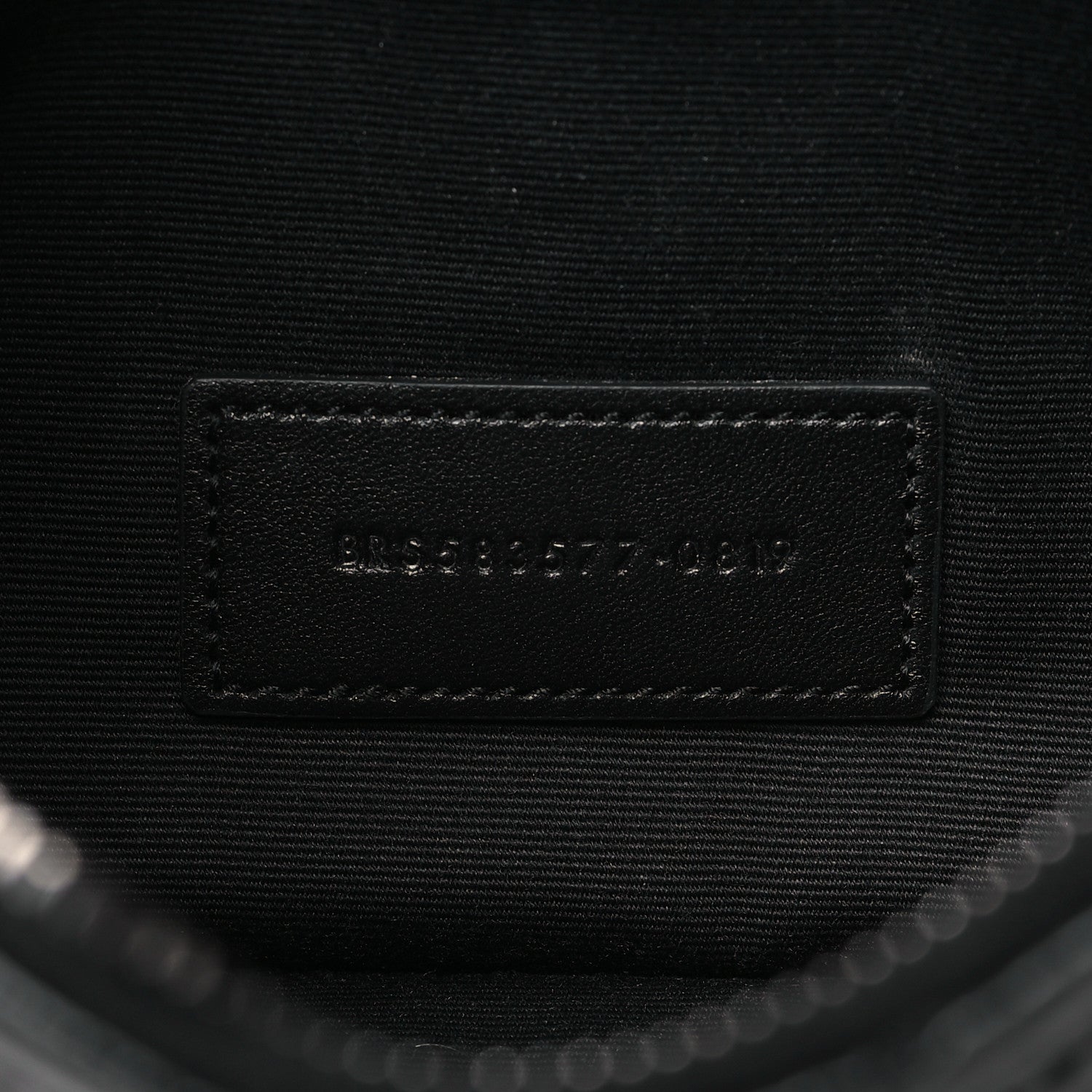 Saint Laurent Crinkled Calfskin Matelasse Monogram Niki Bill Pouch Black 7 of 8