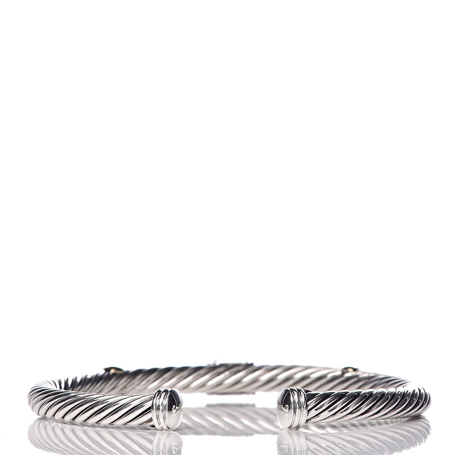 David Yurman Sterling Silver 14K Yellow Gold Citrine Rhodolite 5mm Renaissance Bracelet 3 of 5