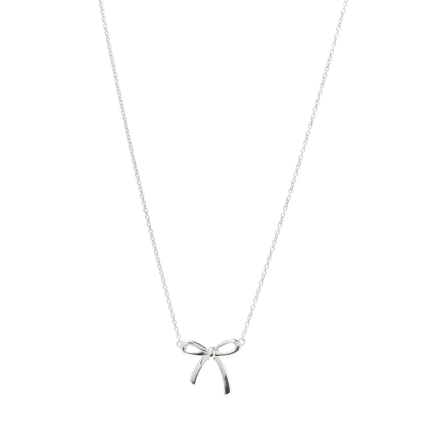 Sterling Silver Bow Pendant Necklace