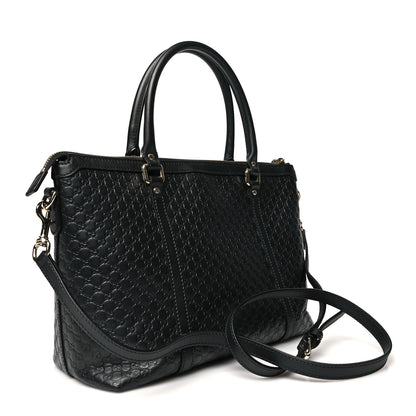 Gucci Soft Microguccissima Small Zippered Satchel Black 4 of 12