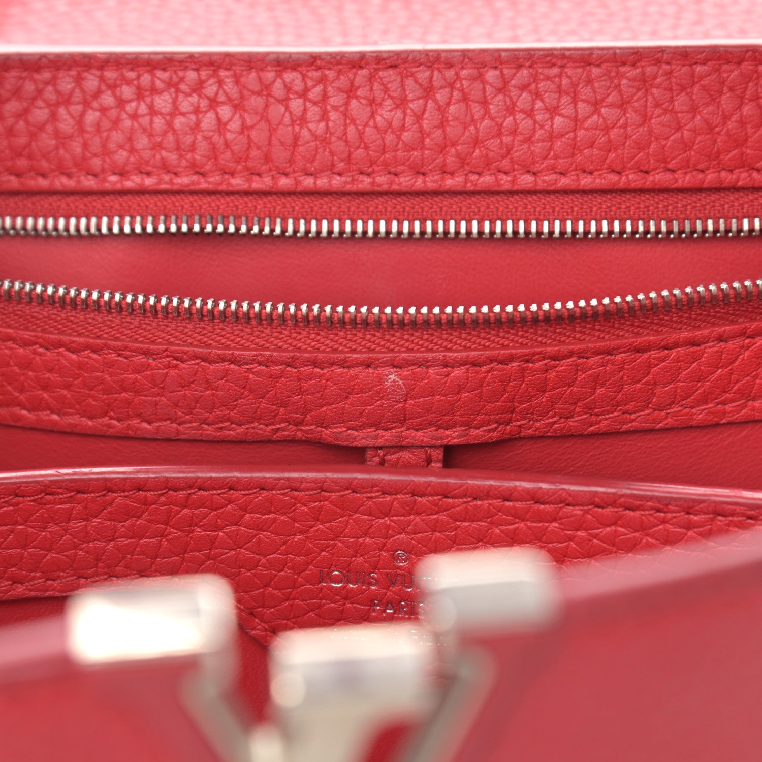 Louis Vuitton Taurillon Capucines BB Scarlet Red 10 of 14