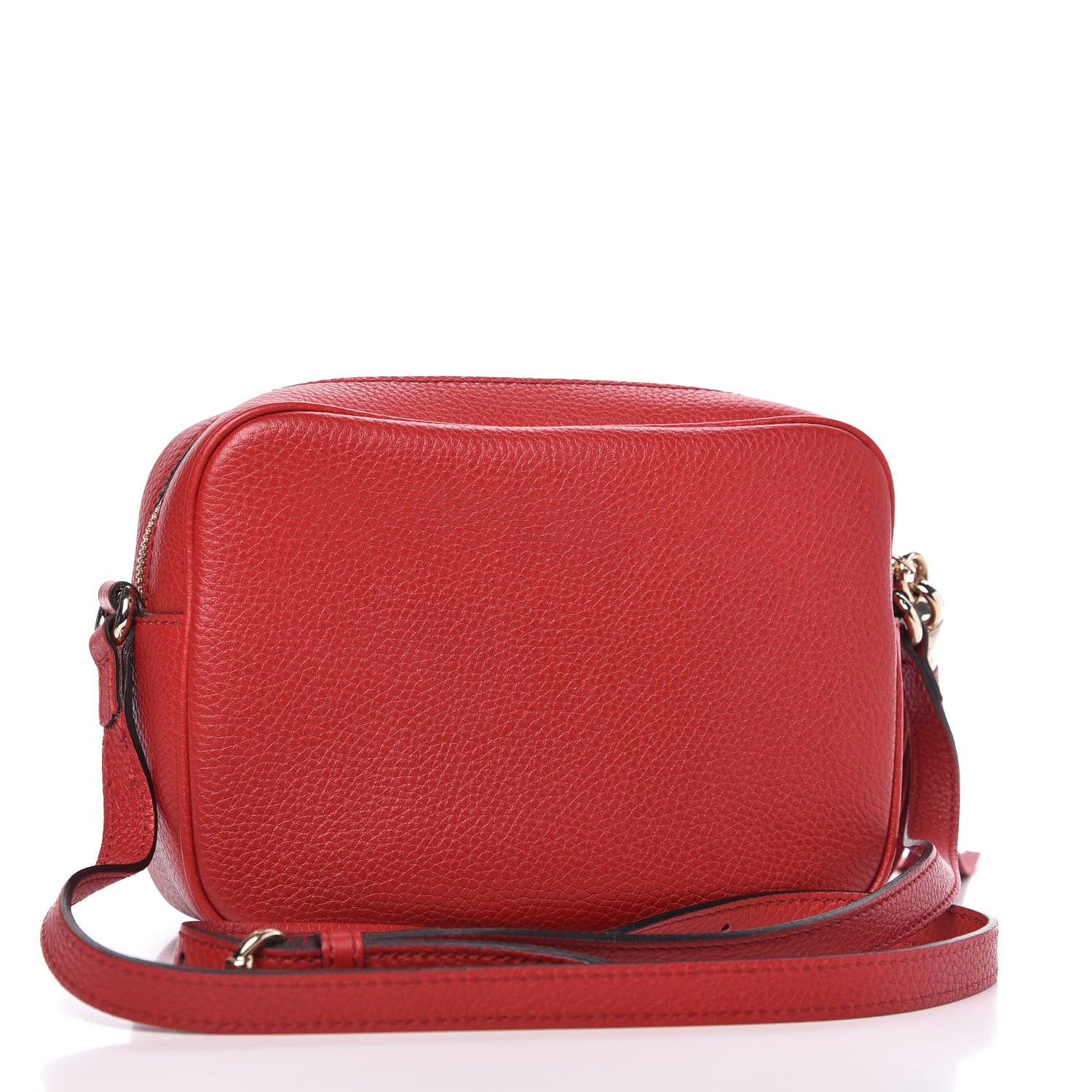 Gucci Pebbled Calfskin Small Soho Disco Bag Tabasco Red 3 of 10