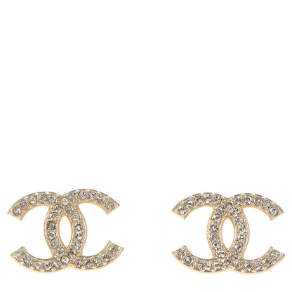 Chanel Crystal CC Earrings Silver 1 of 5