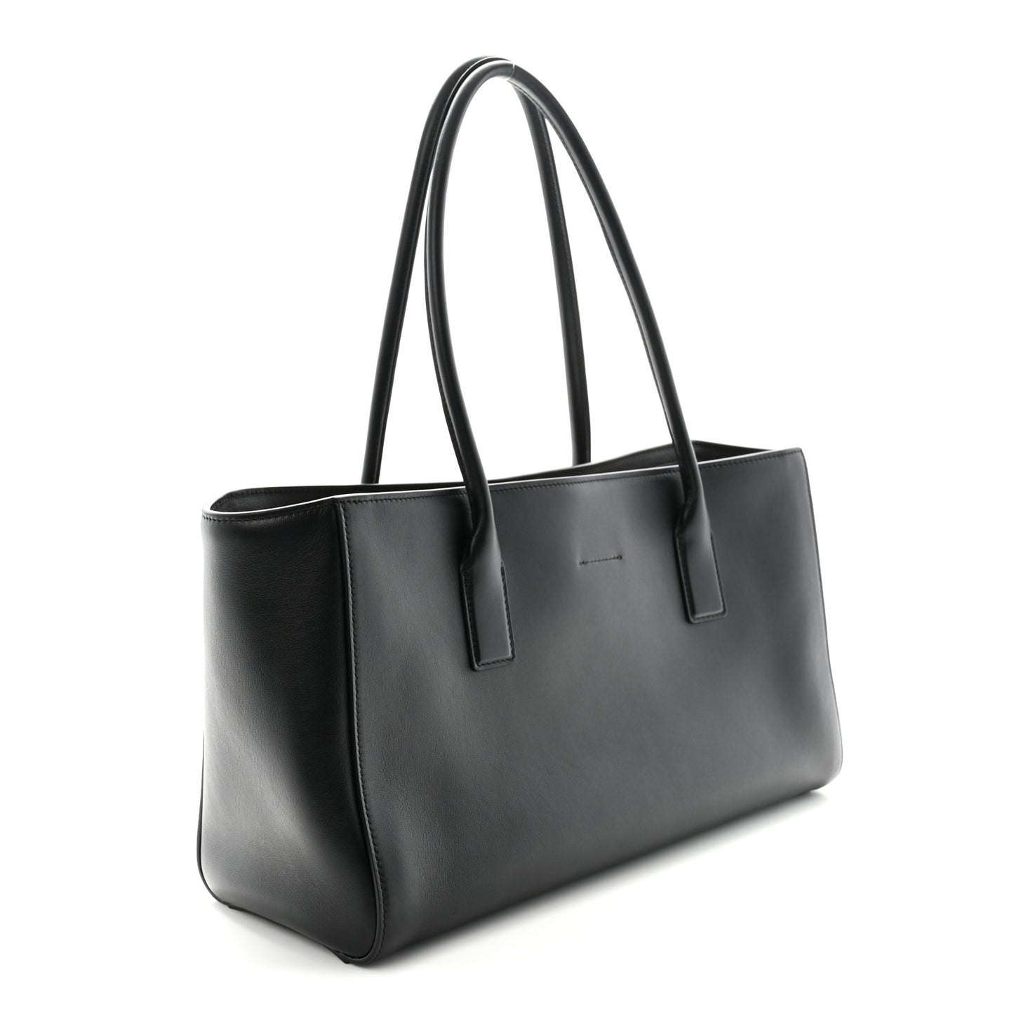 Calfskin Archetype Small Shopping Tote Black