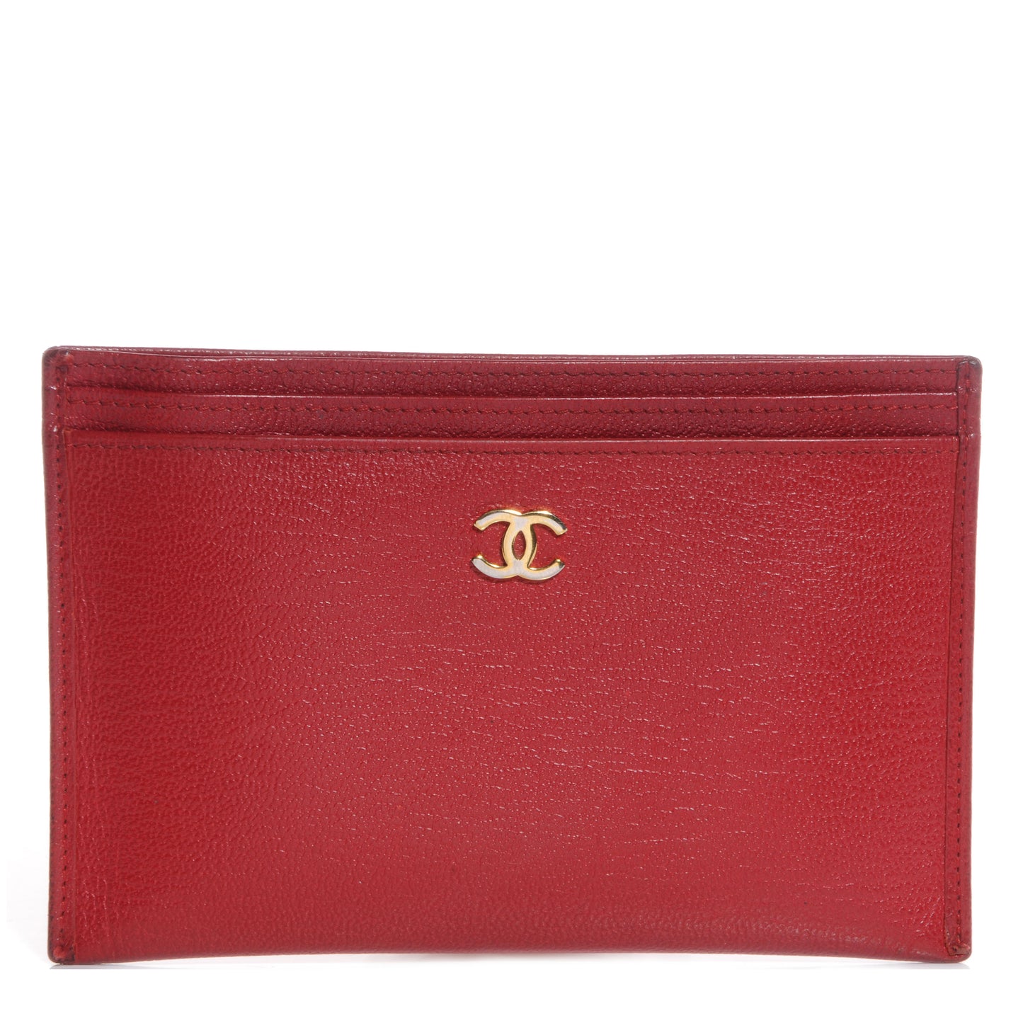 Chèvre Card Holder Red