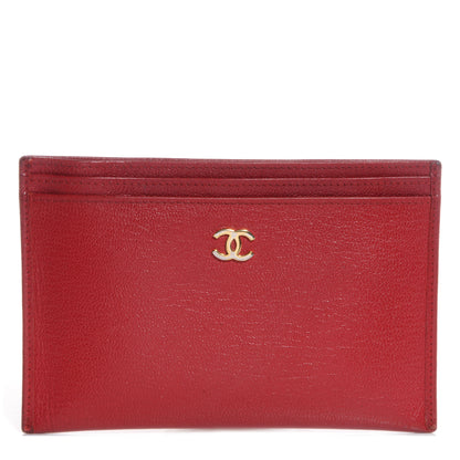 Chanel Chèvre Card Holder Red 1 of 9