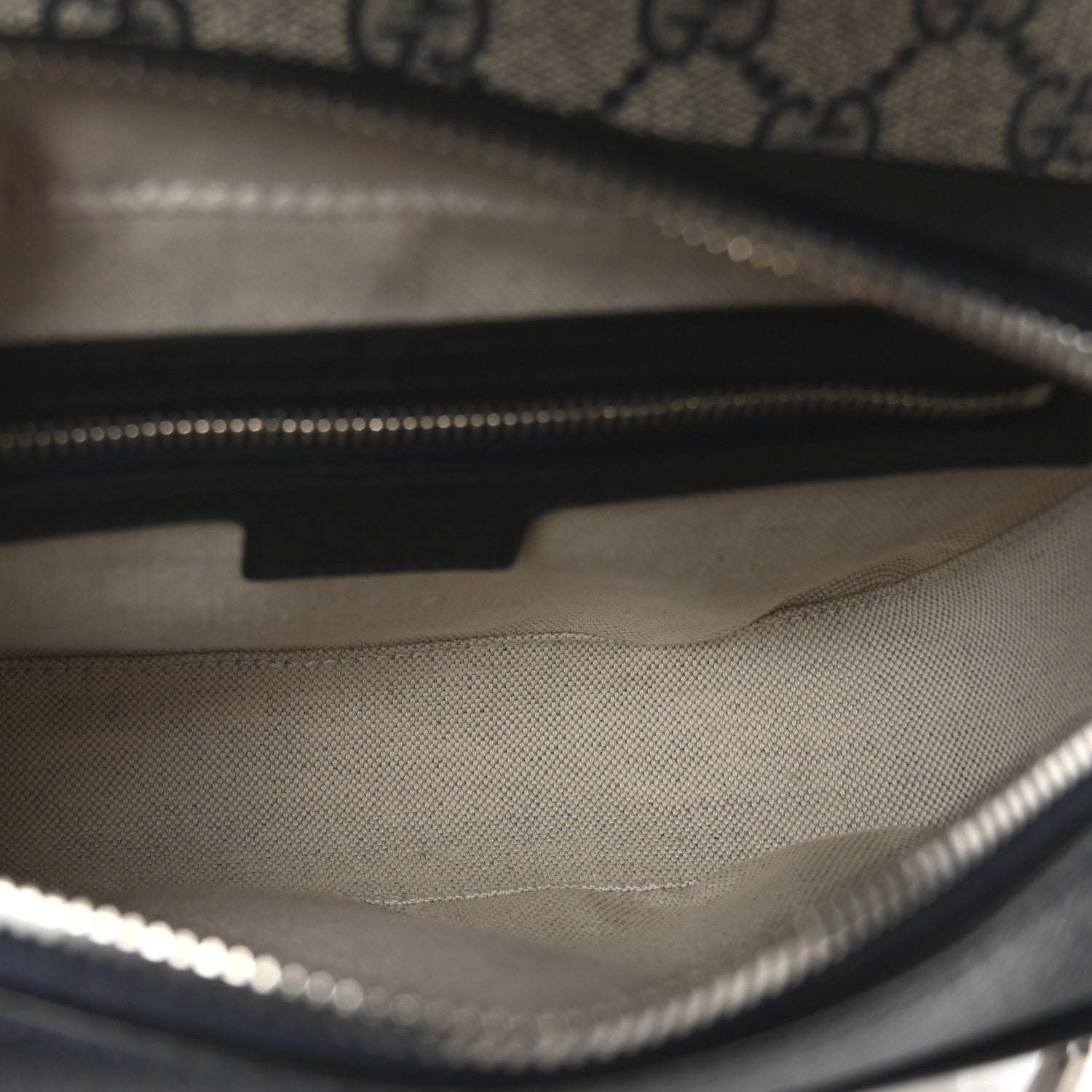 Gucci GG Supreme Monogram Textured Dollar Calfskin Web Studded Mini Ophidia Flap Shoulder Bag Beige Blue 5 of 10