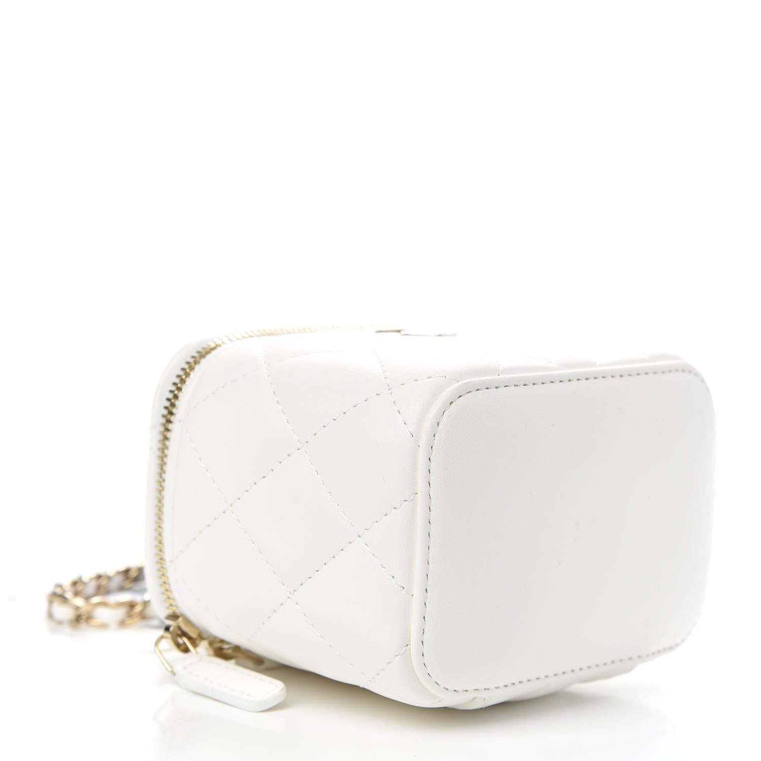 Chanel Lambskin Quilted My Chanel Lady Vanity Case With Chain White 4 of 10