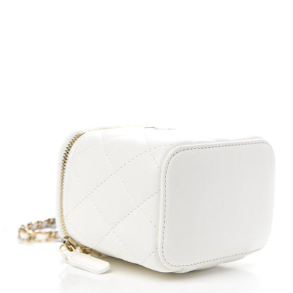 Chanel Lambskin Quilted My Chanel Lady Vanity Case With Chain White 4 of 10