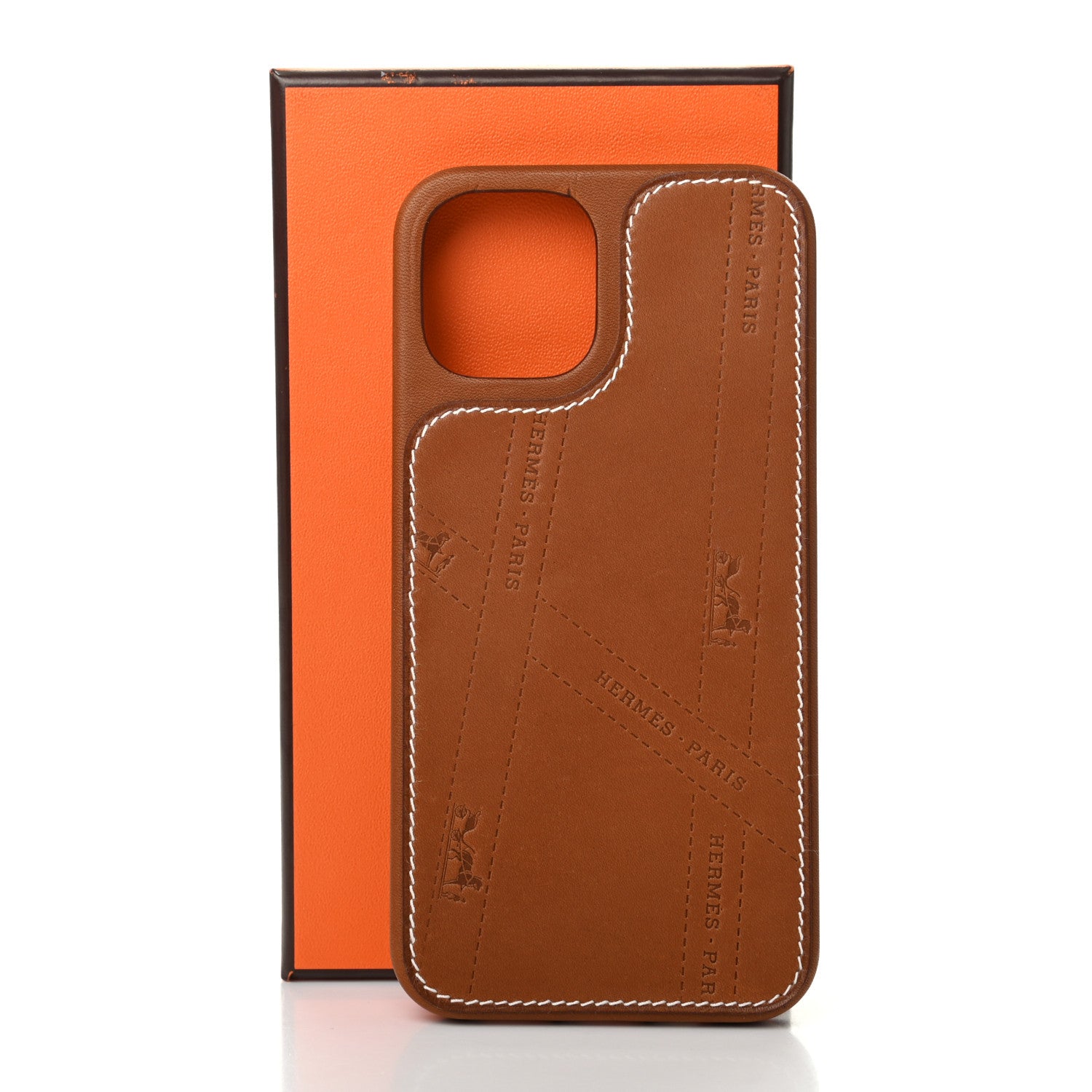 Hermes Barenia Bolduc iPhone 12/12 Pro Case Fauve 7 of 7
