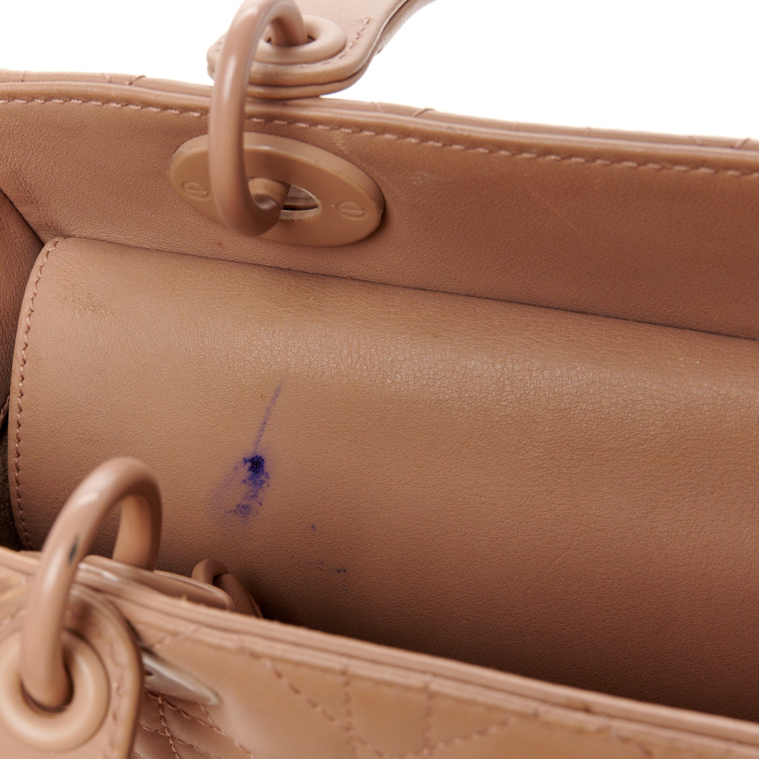 Christian Dior Ultra Matte Calfskin Cannage Medium Lady Dior Beige 11 of 16