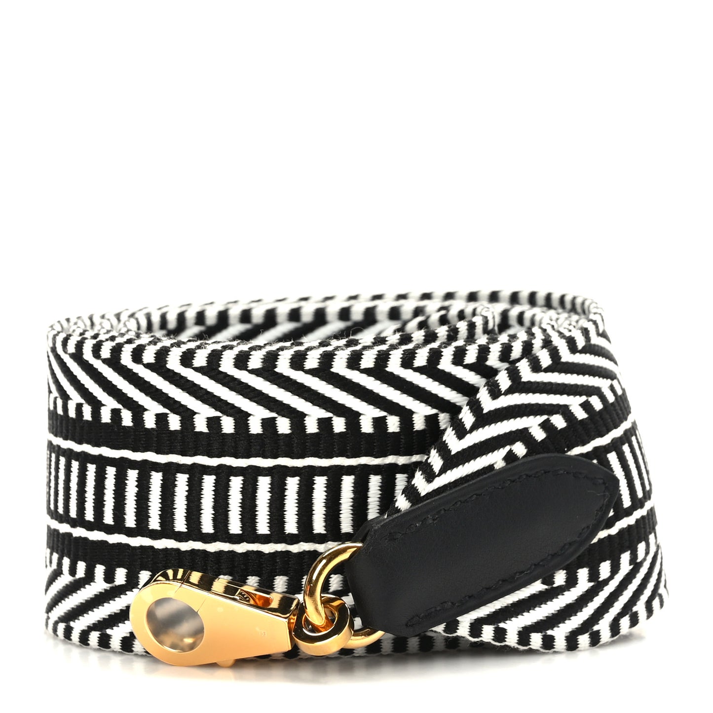 Toile Swift 50mm Sangle Cavale Shoulder Strap Black Ecru