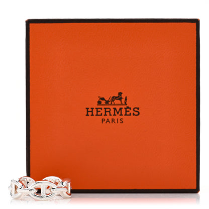 Hermes Sterling Silver PM Chaine d'Ancre Enchainee Band Ring 55 7.25 9 of 9