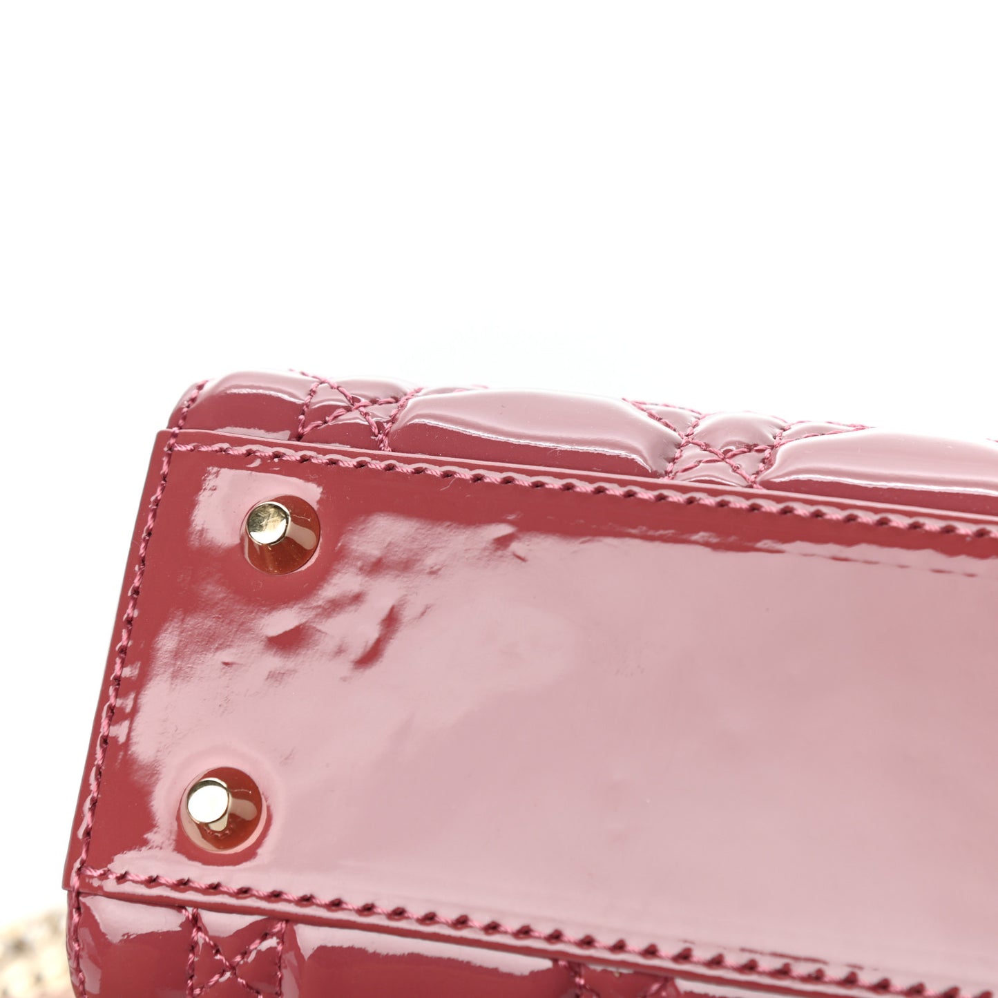 Patent Cannage Mini Lady Dior Pink