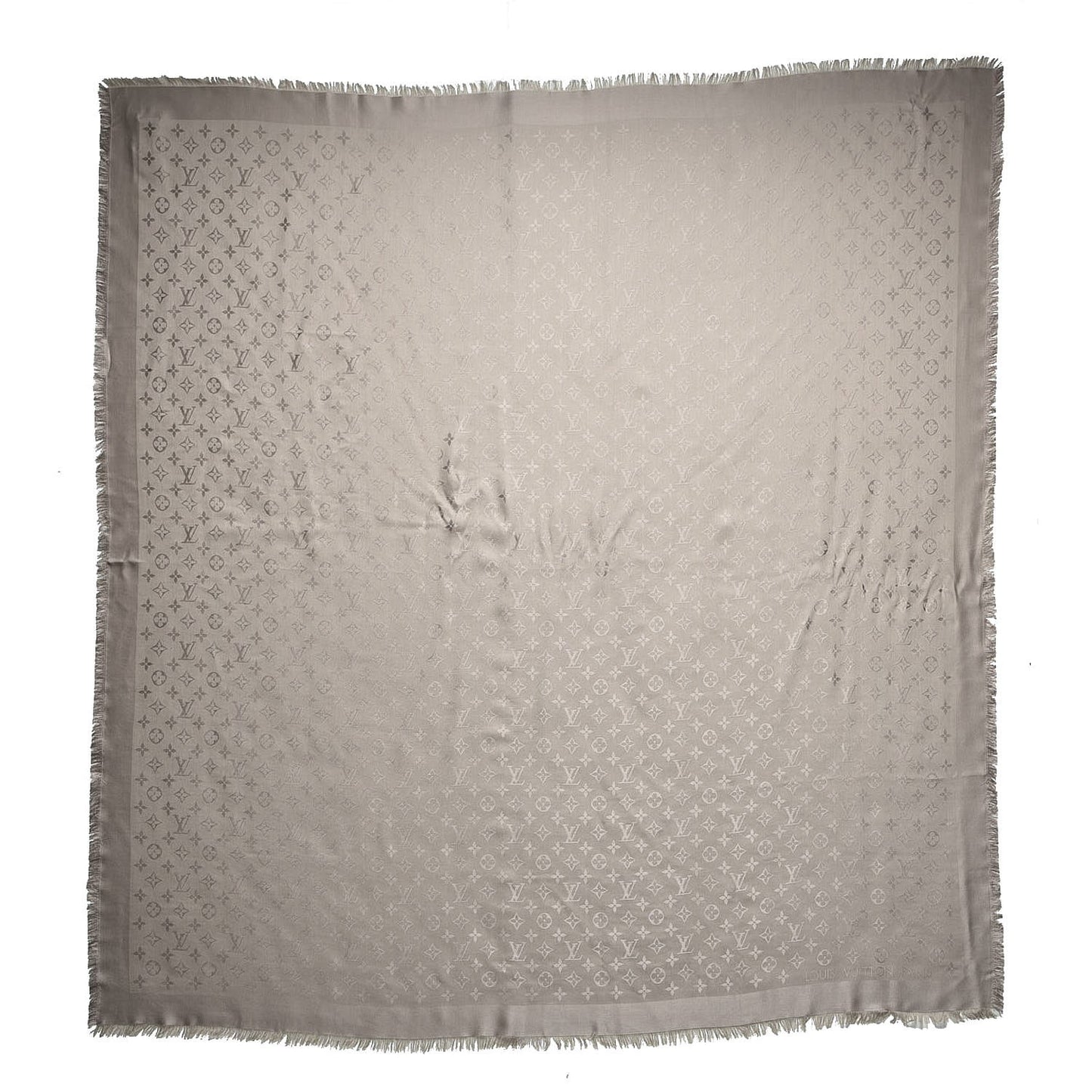 Silk Wool Monogram Shawl Verone