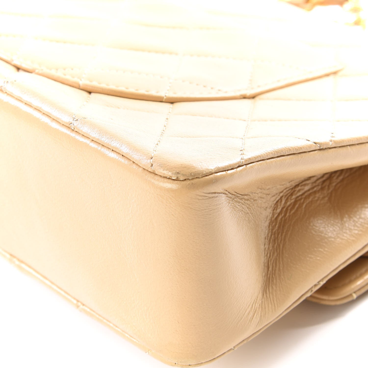 Chanel Lambskin Quilted Medium Double Flap Beige 8 of 12