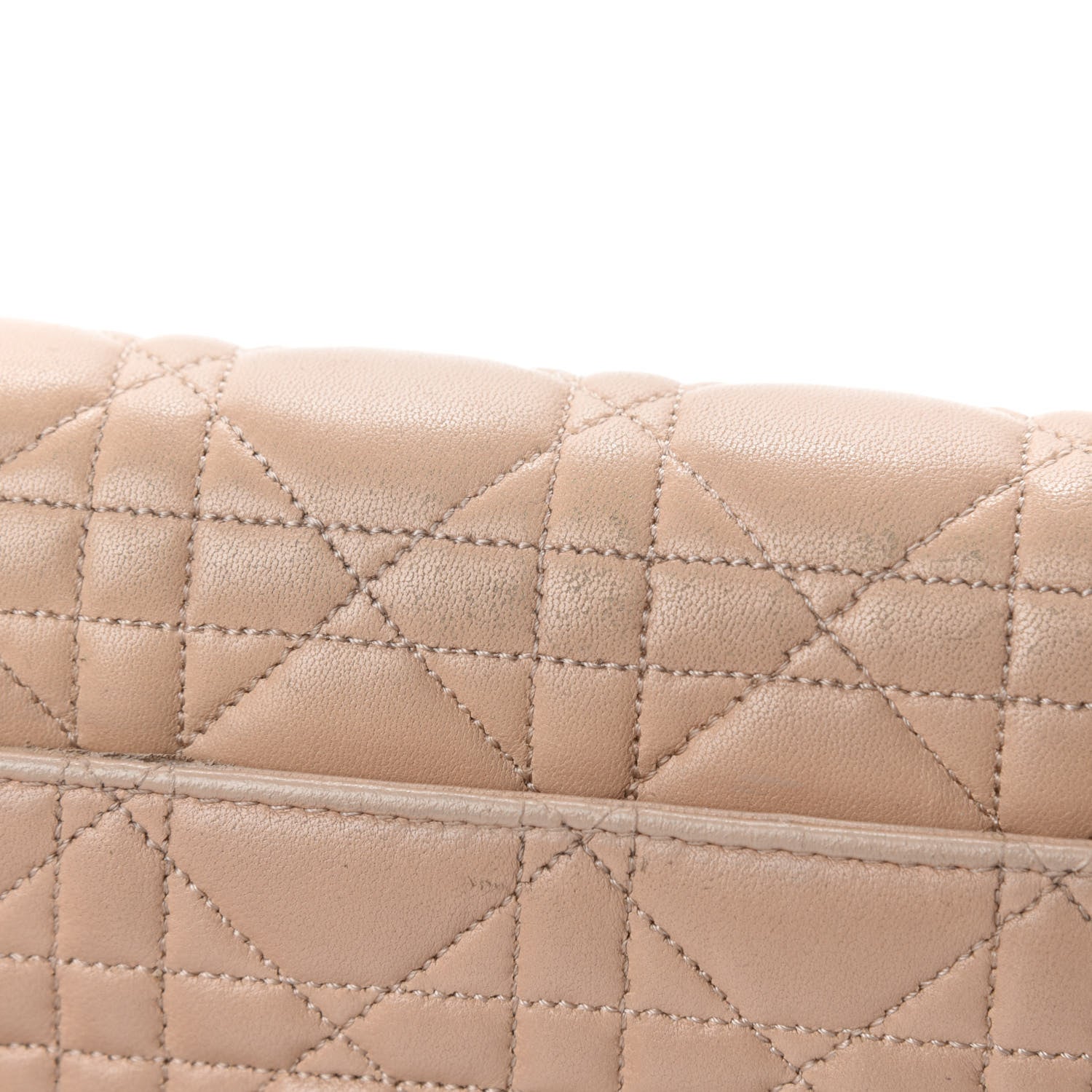 Christian Dior Lambskin Cannage Miss Dior Promenade Pouch Beige 8 of 13