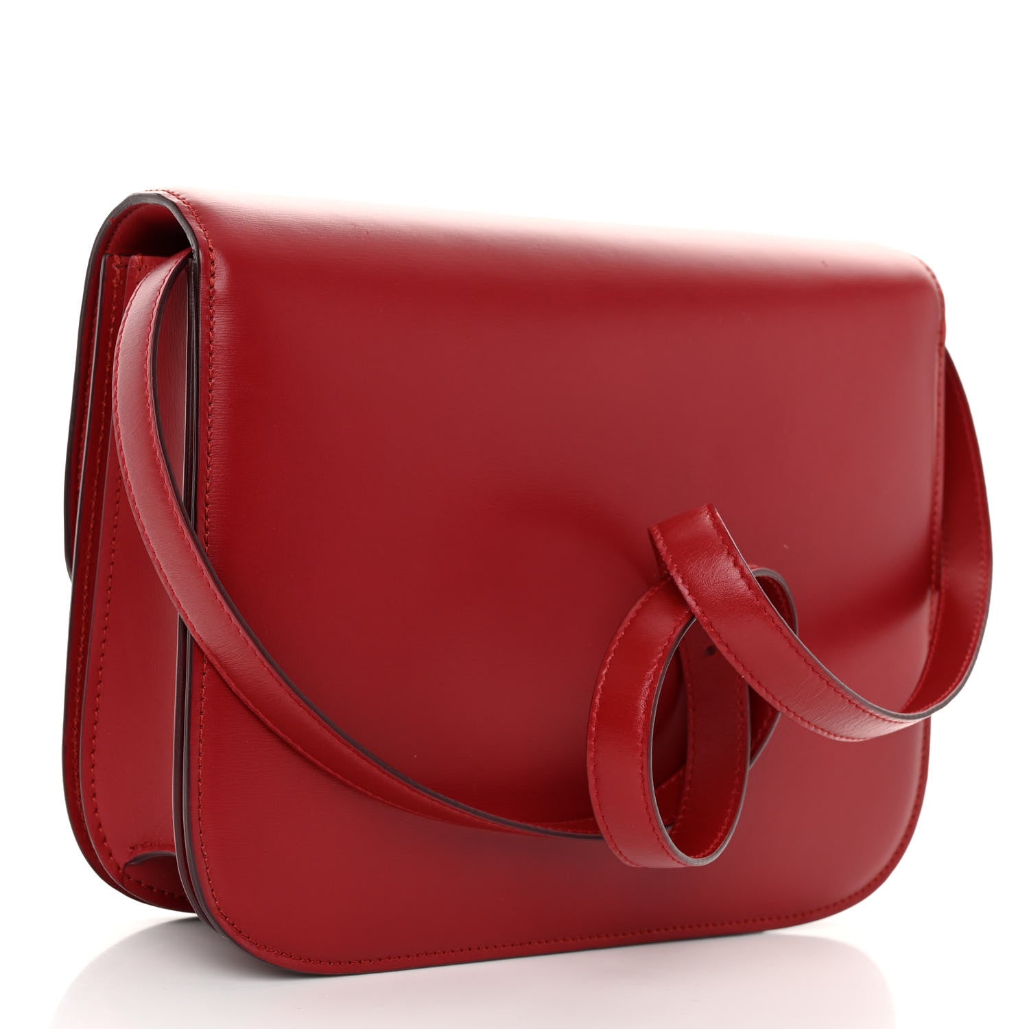 Celine Box Calfskin Medium Classic Box Flap Bag Red 3 of 13