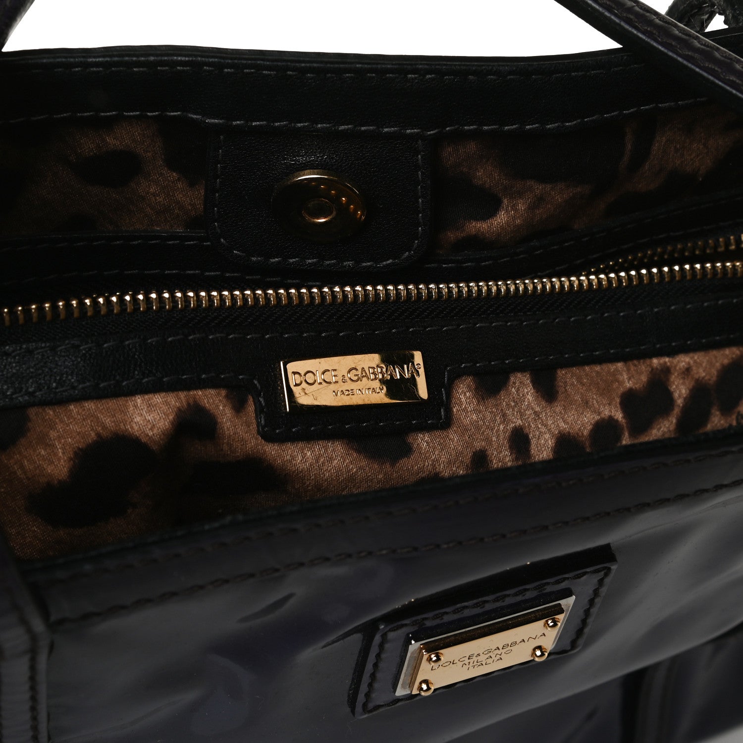 Dolce & Gabbana Patent Shopping Tote Purple 7 of 22