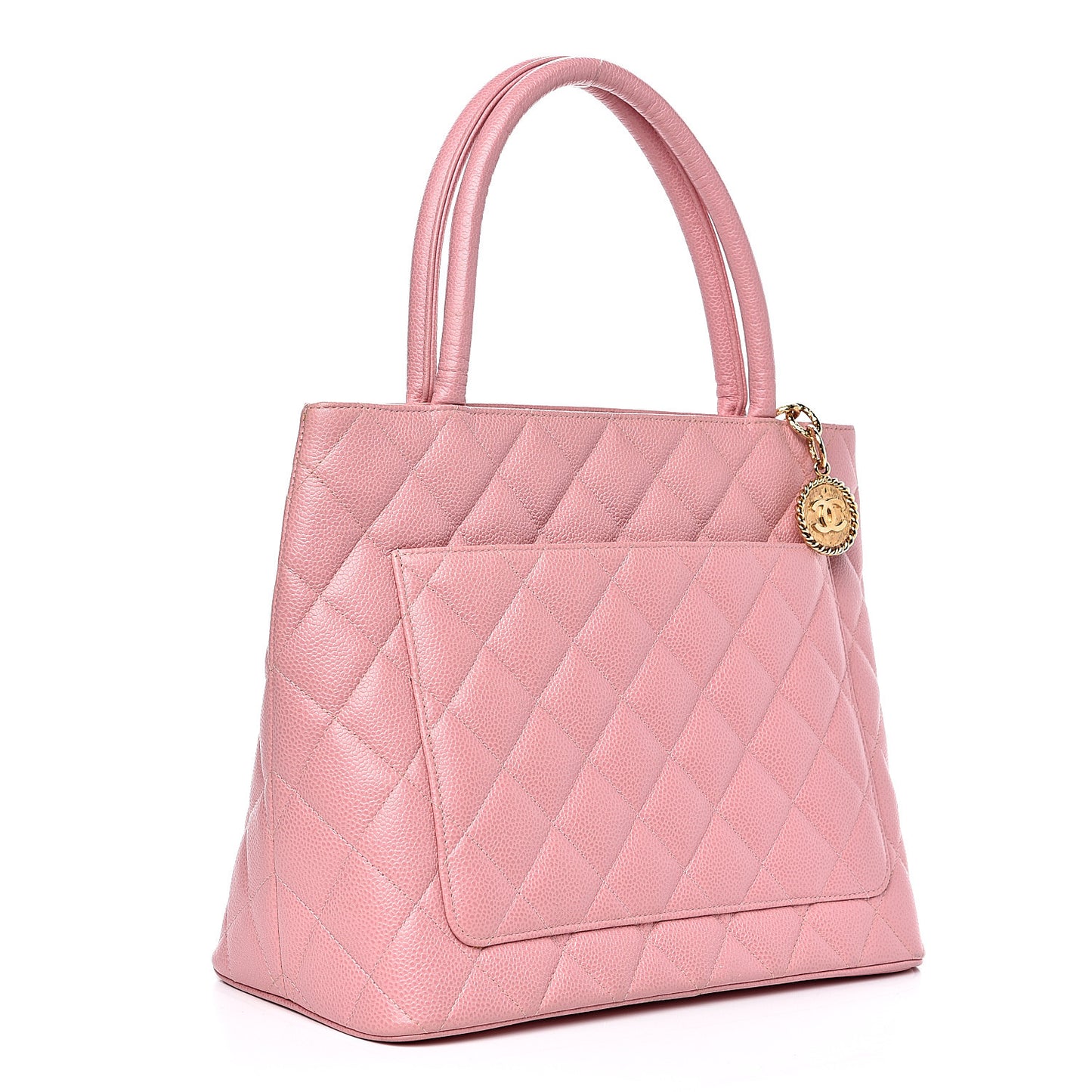 Caviar Quilted Medallion Tote Light Pink