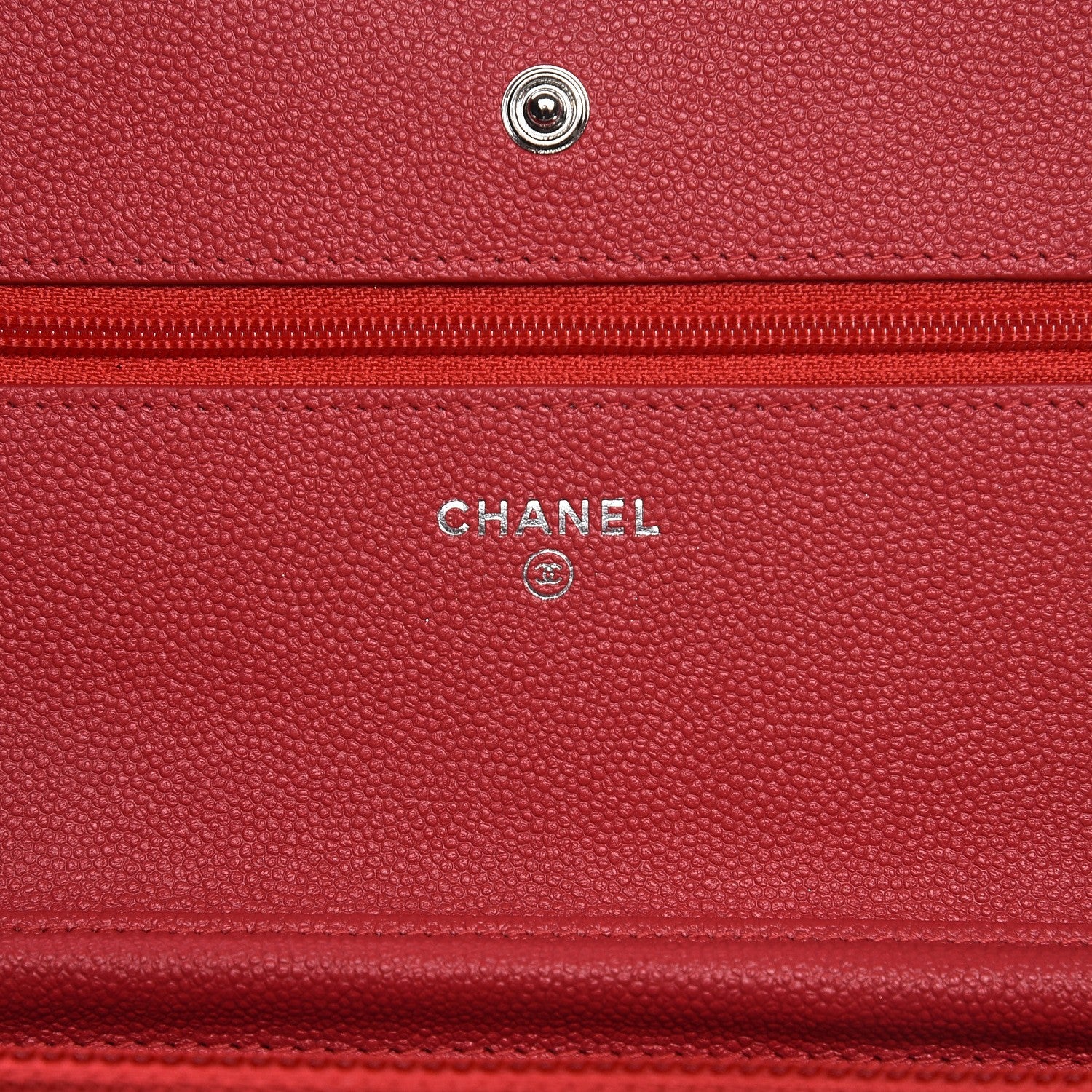 Chanel Caviar Chevron Quilted Wallet On Chain WOC Pink 7 of 9